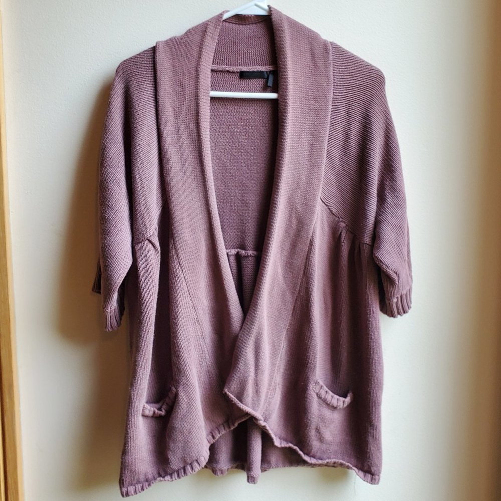 Daisy Fuentes Mauve Open Cardigan Size Medium - Picture 5 of 14